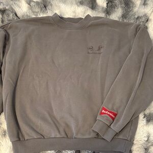 Budweiser Taupe Crewneck Sweatshirt